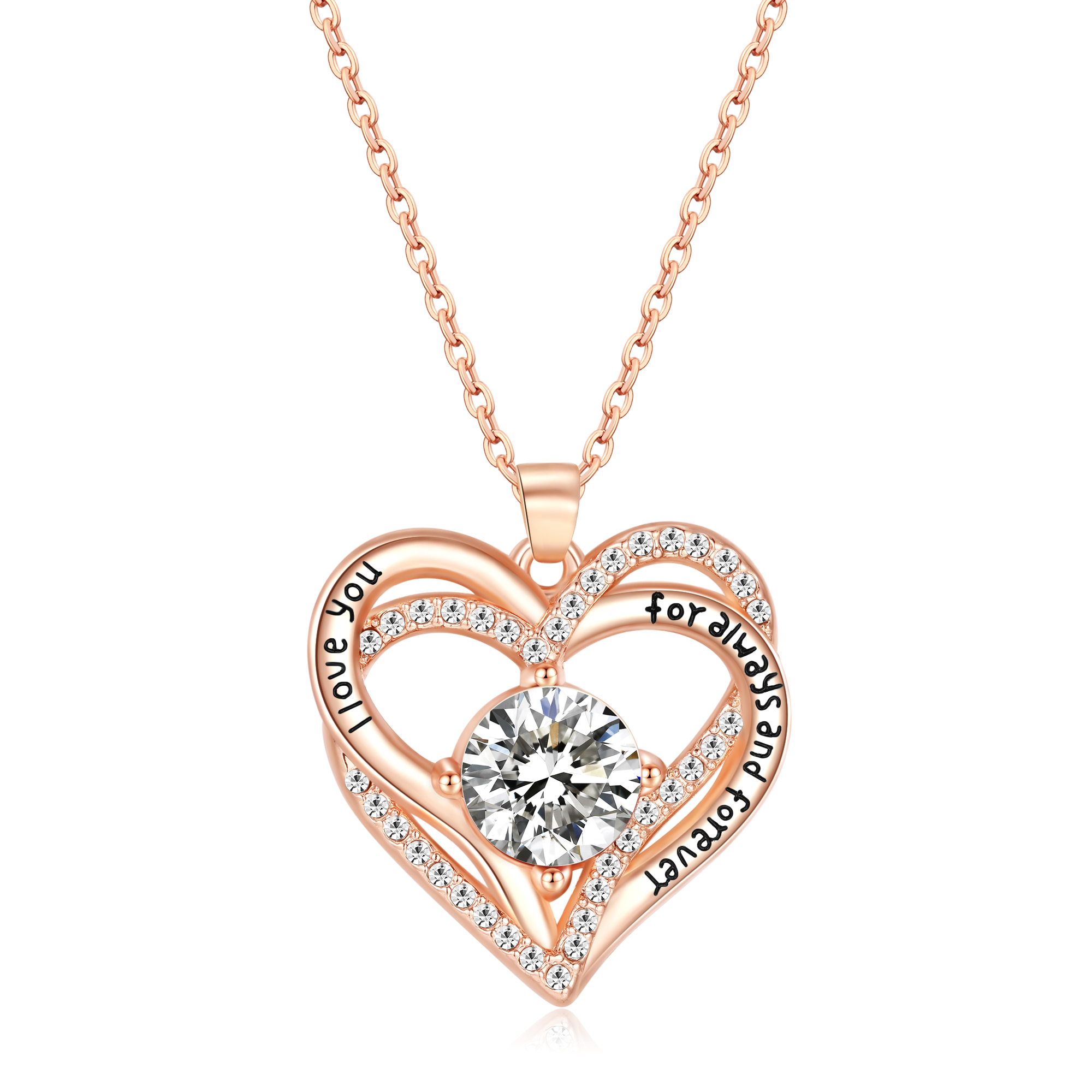 KRUCKEL April Birthstone Crystal Necklace – Elegant Lightweight Pendant for Women