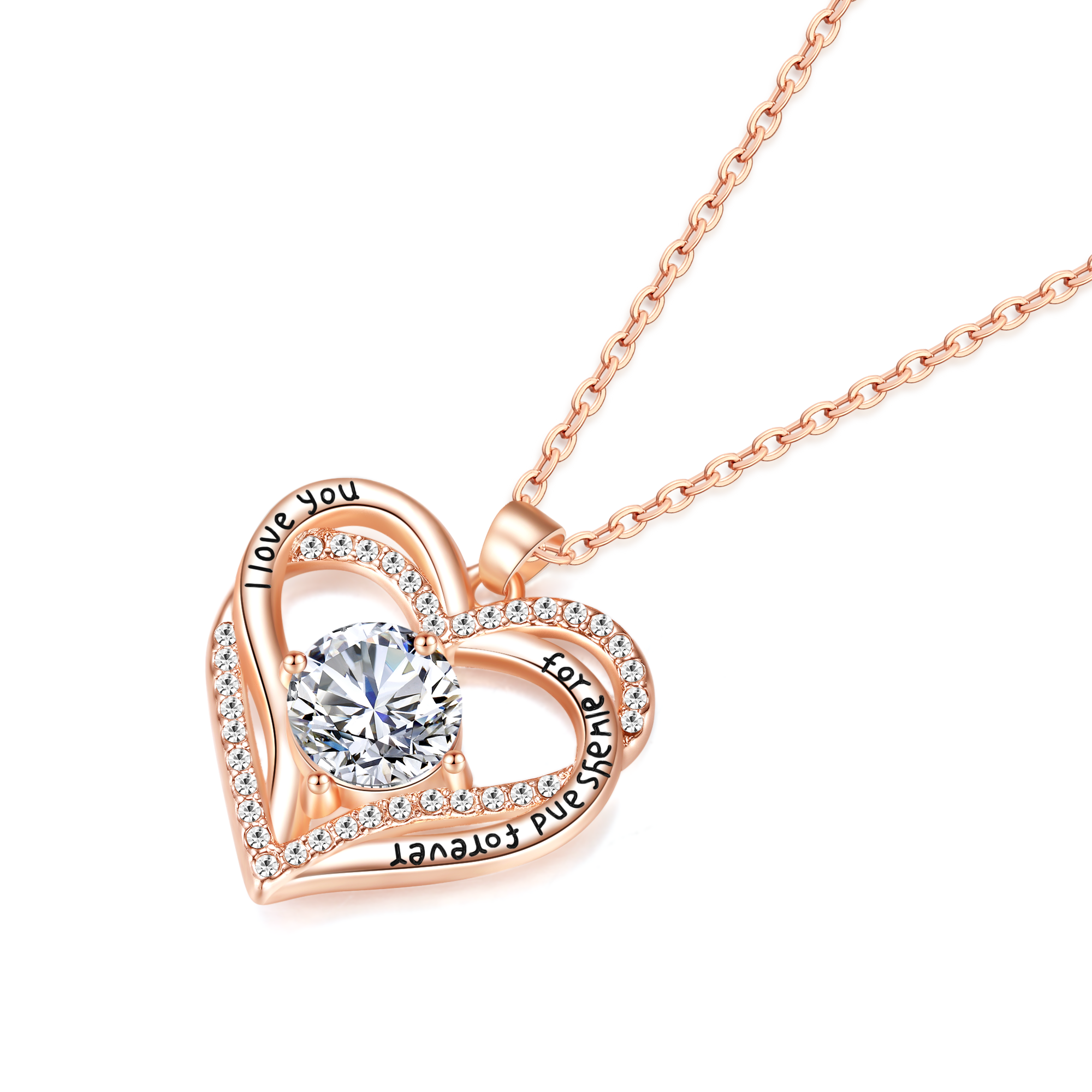 KRUCKEL April Birthstone Crystal Necklace – Elegant Lightweight Pendant for Women