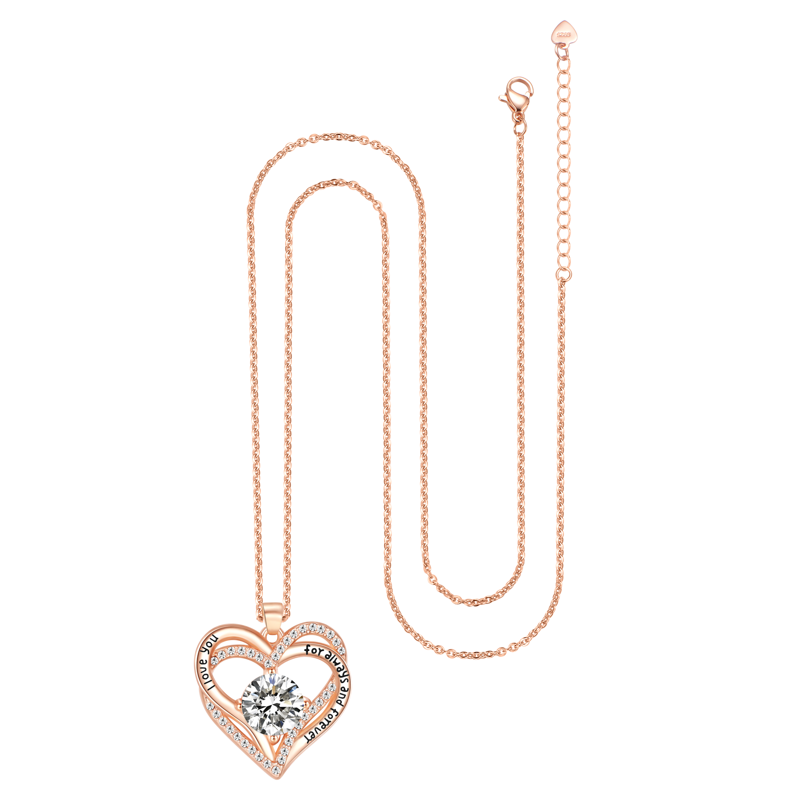 KRUCKEL April Birthstone Crystal Necklace – Elegant Lightweight Pendant for Women