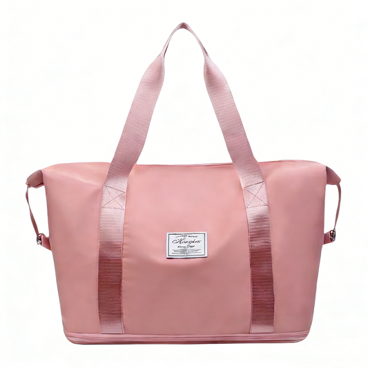 Kruckel Tote Bag for Women, Lightweight Tote Bag with Compartments Shoulder Bag Handbag for Travel, Work, Gym (Light Pink)