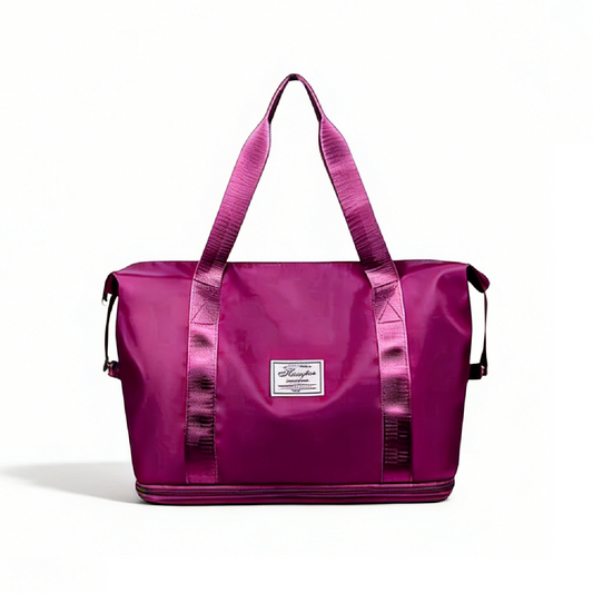 Kruckel Tote Bag for Women, Lightweight Tote Bag with Compartments Shoulder Bag Handbag for Travel, Work, Gym (Wine Red)