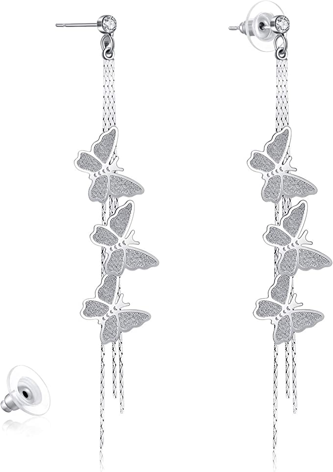 KRUCKEL Sparkling Butterfly Stud Earrings - 7029017