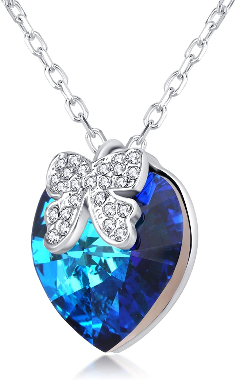 Kruckel; 5041090 Butterfly on Heart Necklace with Swarovski® Element crystal;
