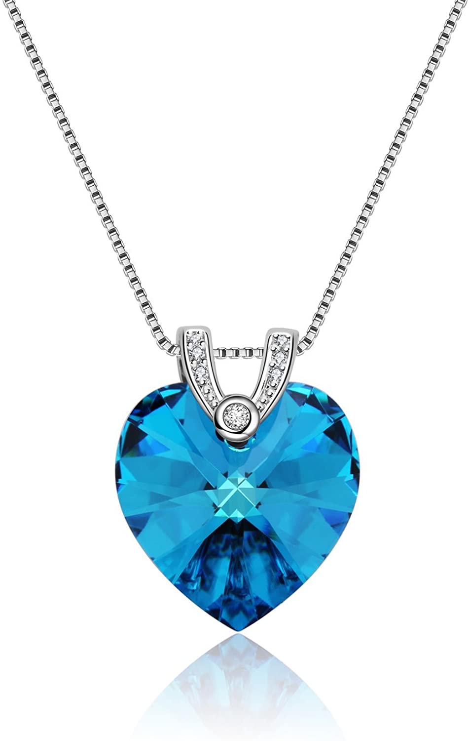 Kruckel; 5031050 V-shaped heart crystal Necklace with Swarovski® Element crystal;