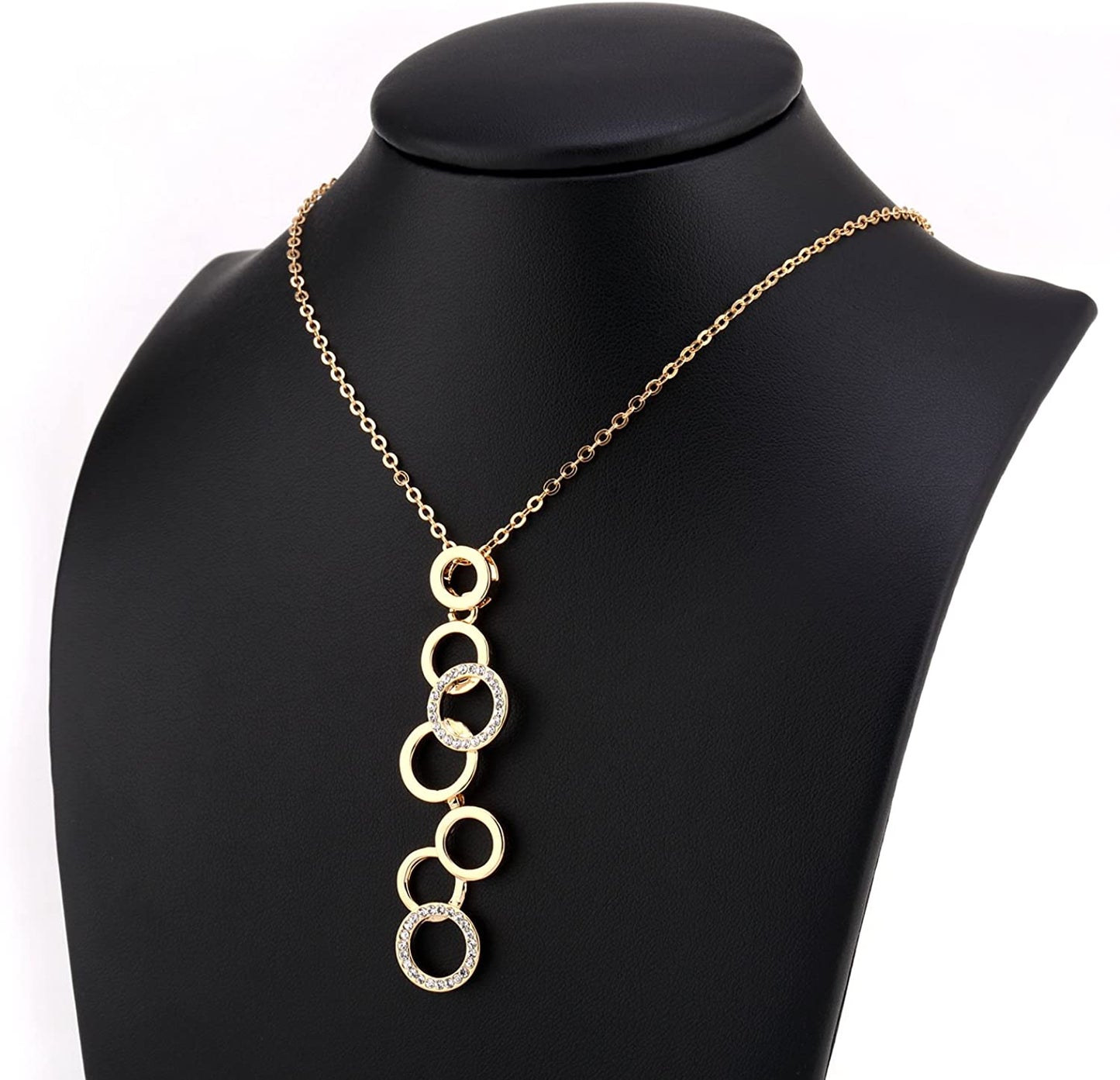 Kruckel; 5061040 Feel-So-Cool Olympics 18k Gold Plated Necklace made with Austrian Crystals;
