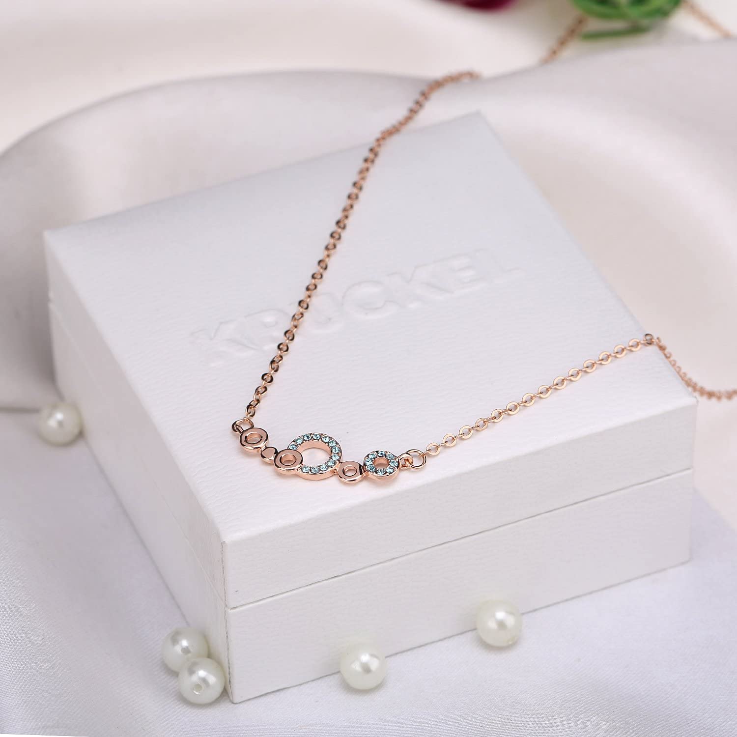 Kruckel; 5061030 Feel-So-Cool Olympics Rose Gold Plated Necklace;