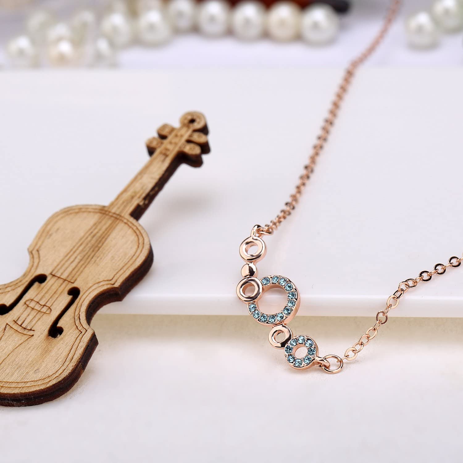 Kruckel; 5061030 Feel-So-Cool Olympics Rose Gold Plated Necklace;