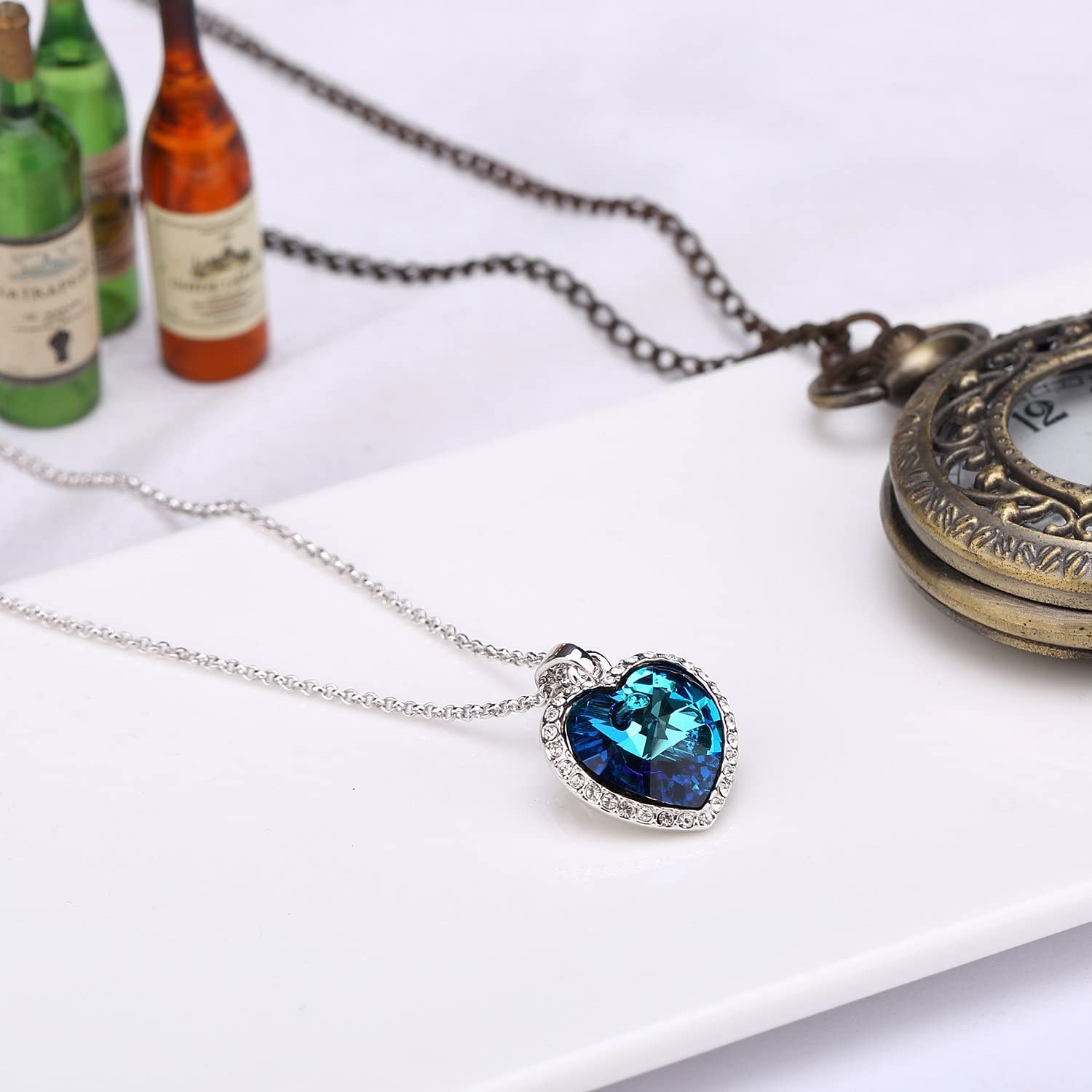 Kruckel; 5041010 Romantic heart Necklace with Swarovski® Element crystal;