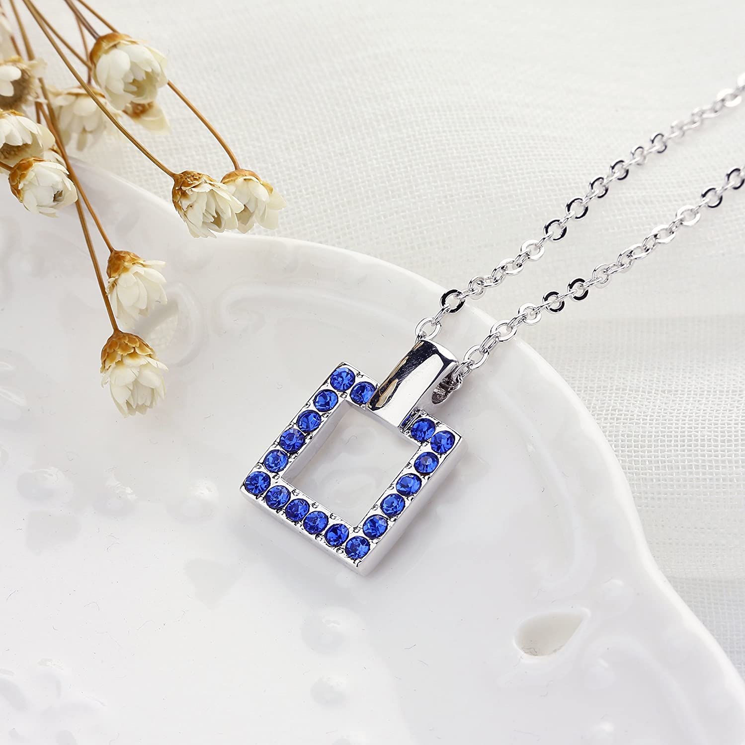 Kruckel; 5061050 Feel-So-Cool Square White Gold Plated Necklace;