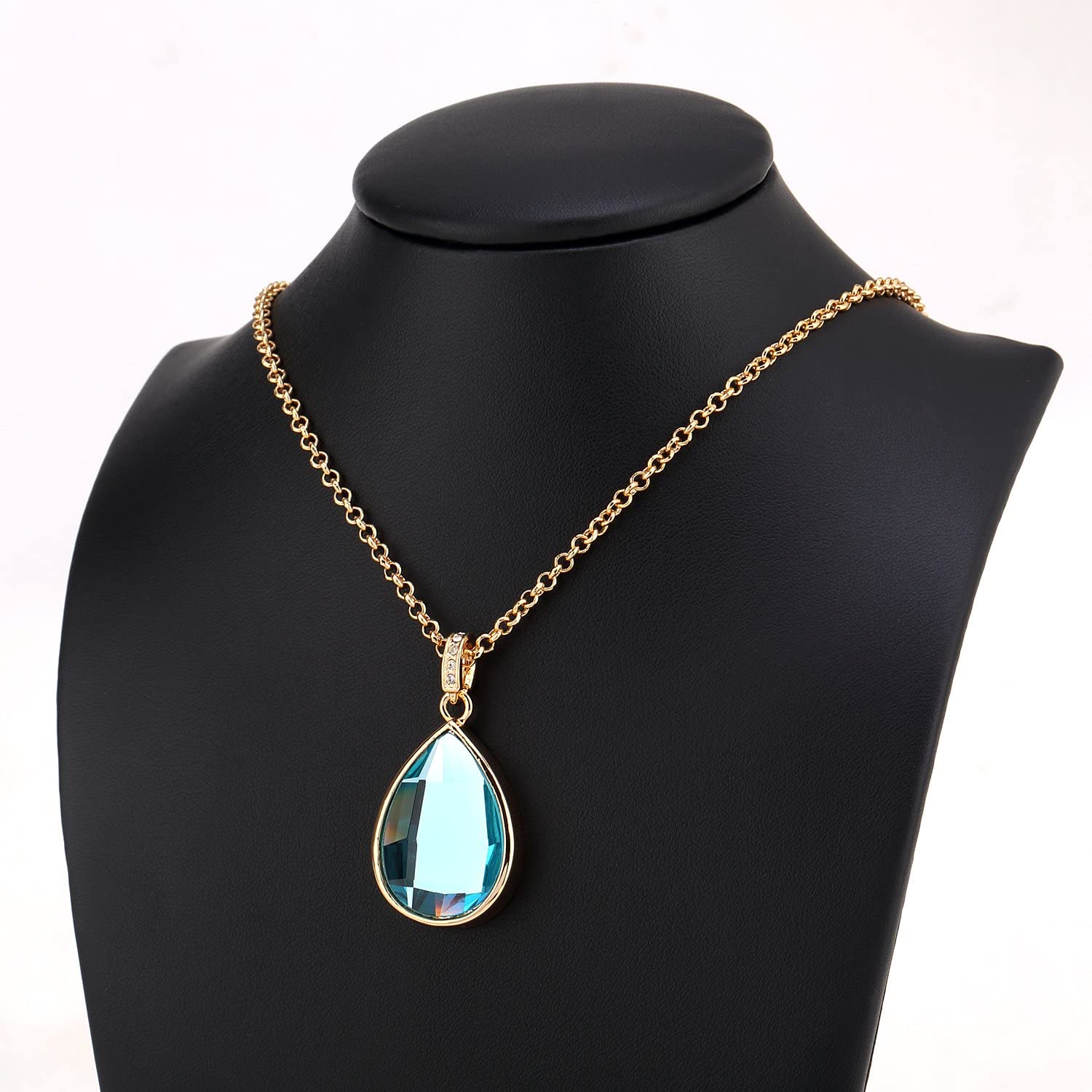 Kruckel; 5051020 Water-drop Champaign Gold Plated Necklace;