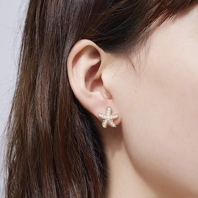 KRUCKEL Beaded Starfish Stud Earrings - 7019016