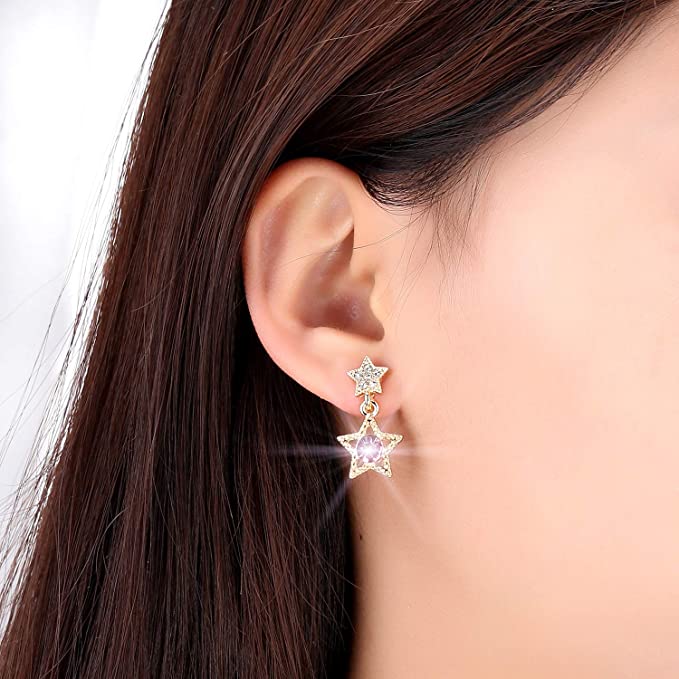 KRUCKEL Sparkling Moon & Star Earrings - 7199013