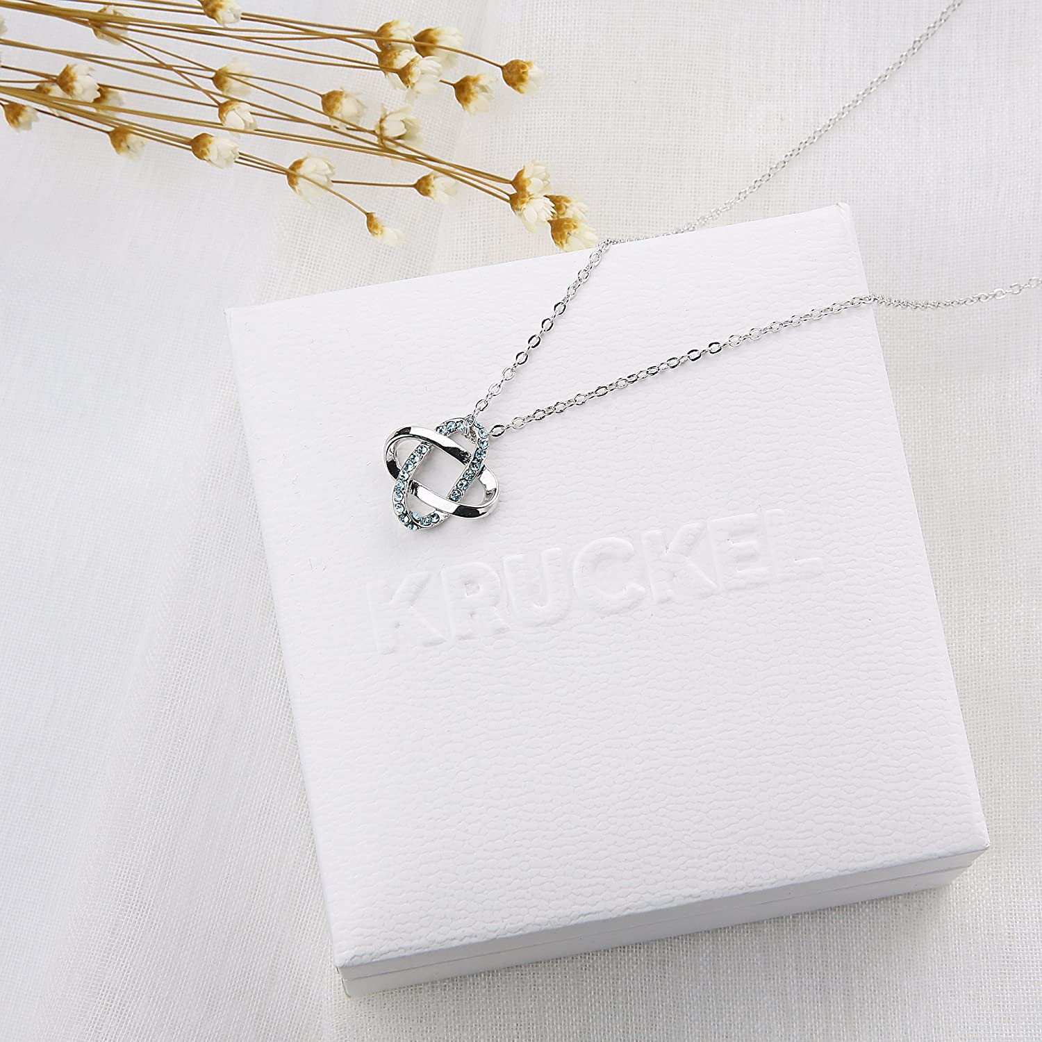 Kruckel; 5061080 Feel-So-Cool You are Always on My Mind White Gold Plated Necklace;