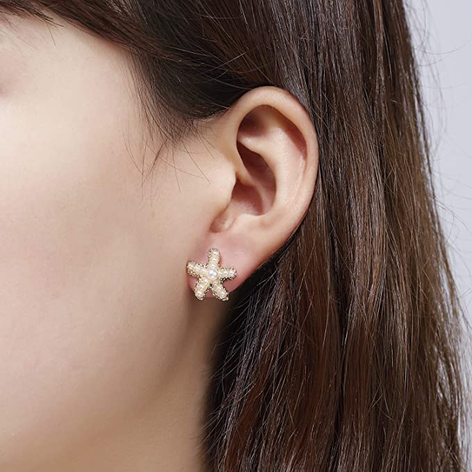 KRUCKEL Beaded Starfish Stud Earrings - 7019016