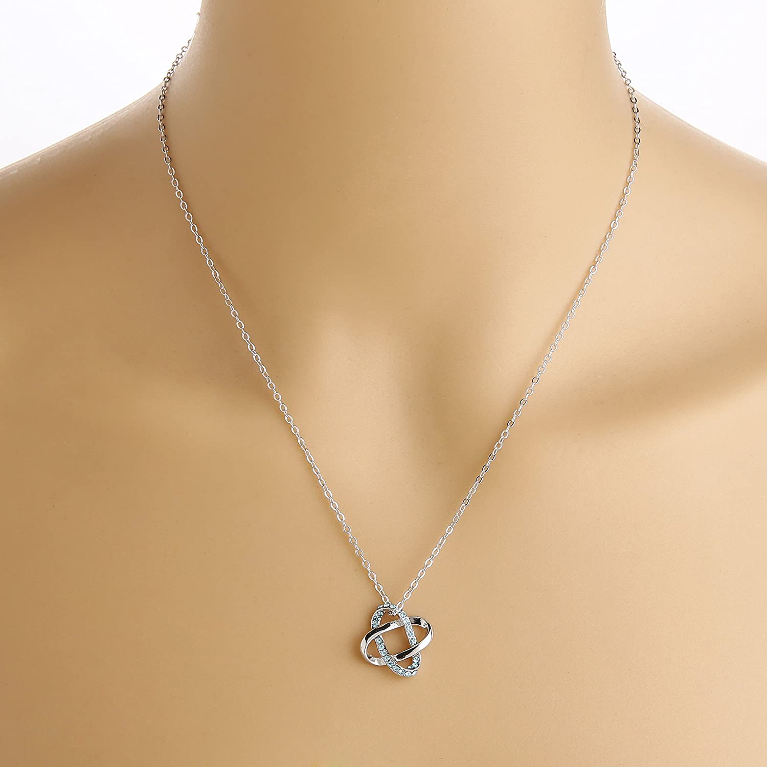 Kruckel; 5061080 Feel-So-Cool You are Always on My Mind White Gold Plated Necklace;