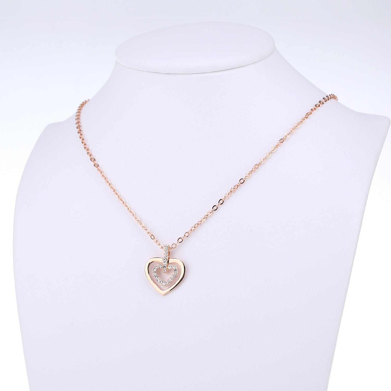 At the center of my heart Crystals Necklace