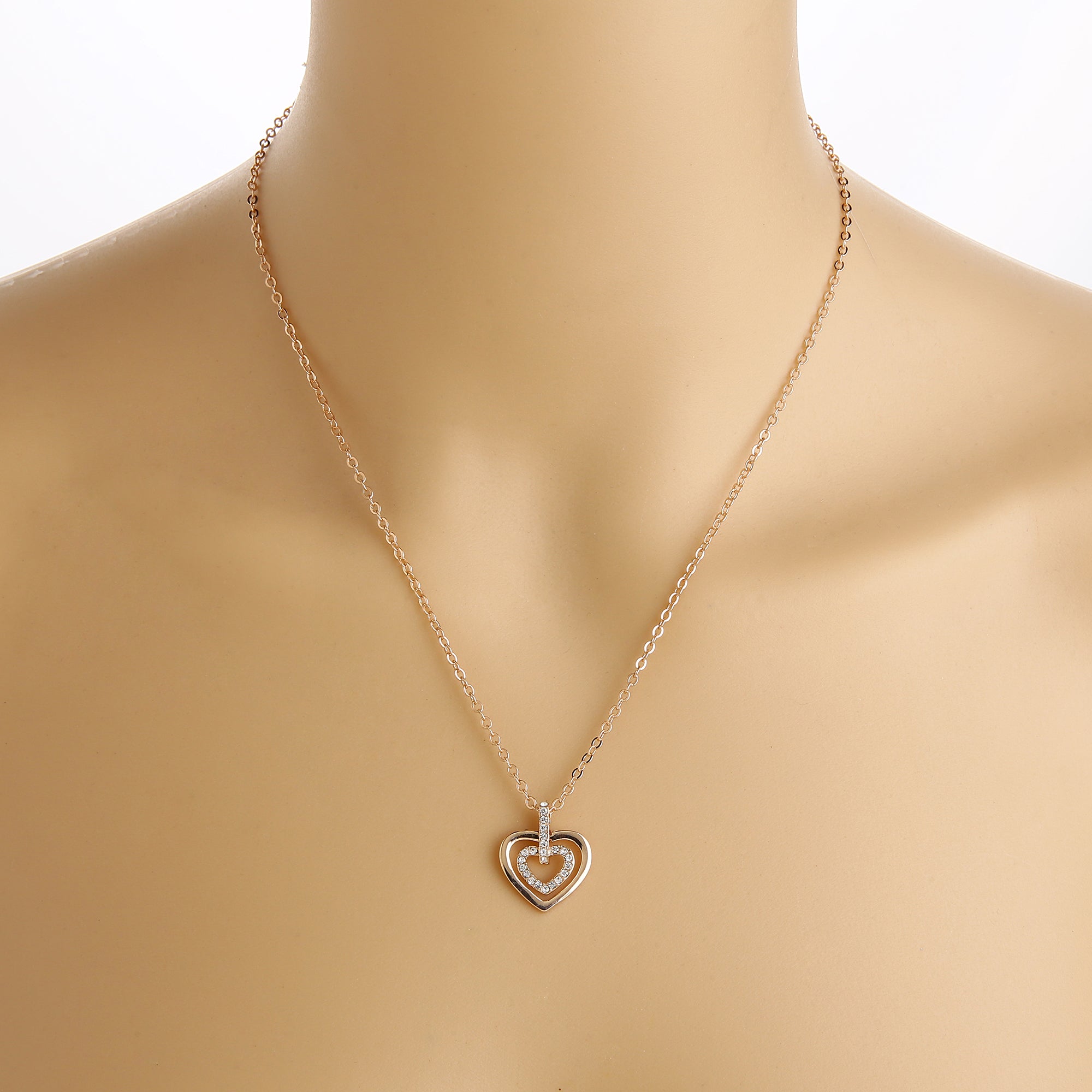 At the center of my heart Crystals Necklace