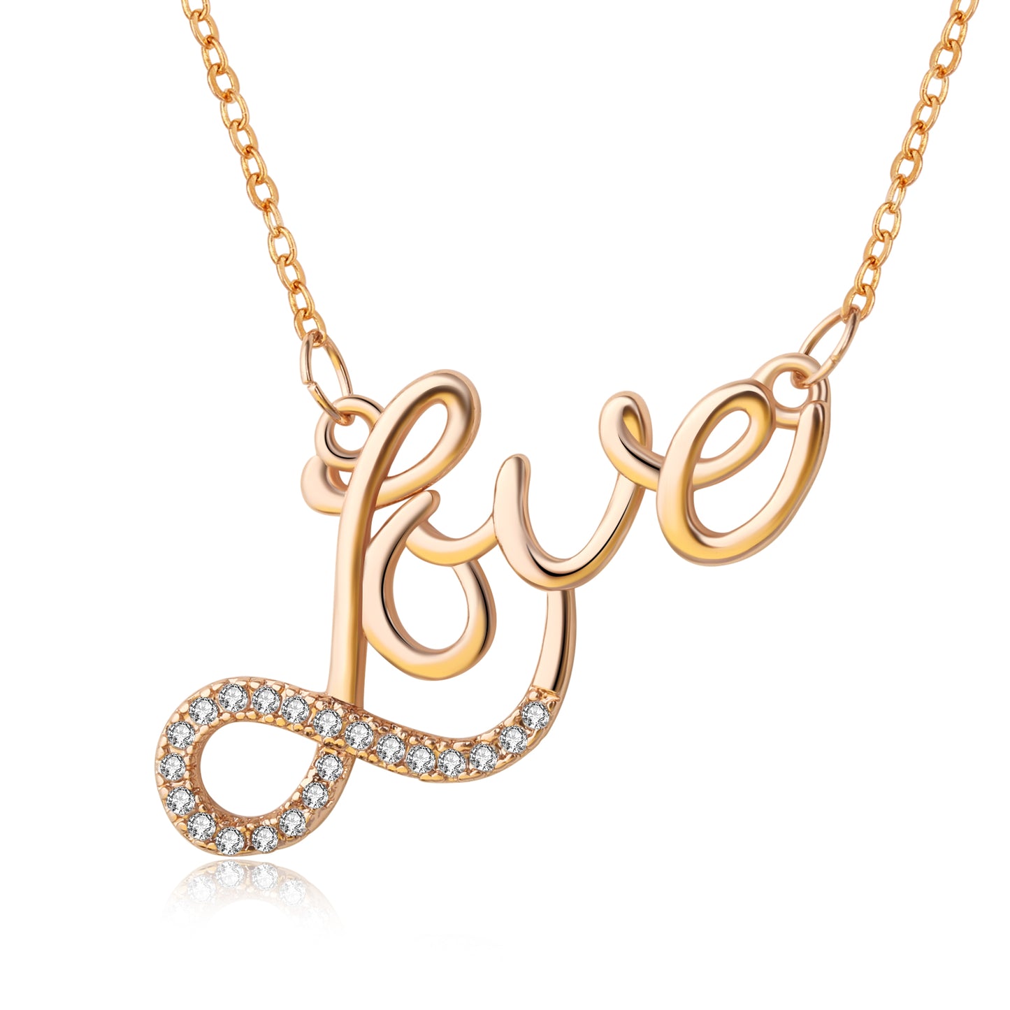 Openwork Love Crystals Necklace