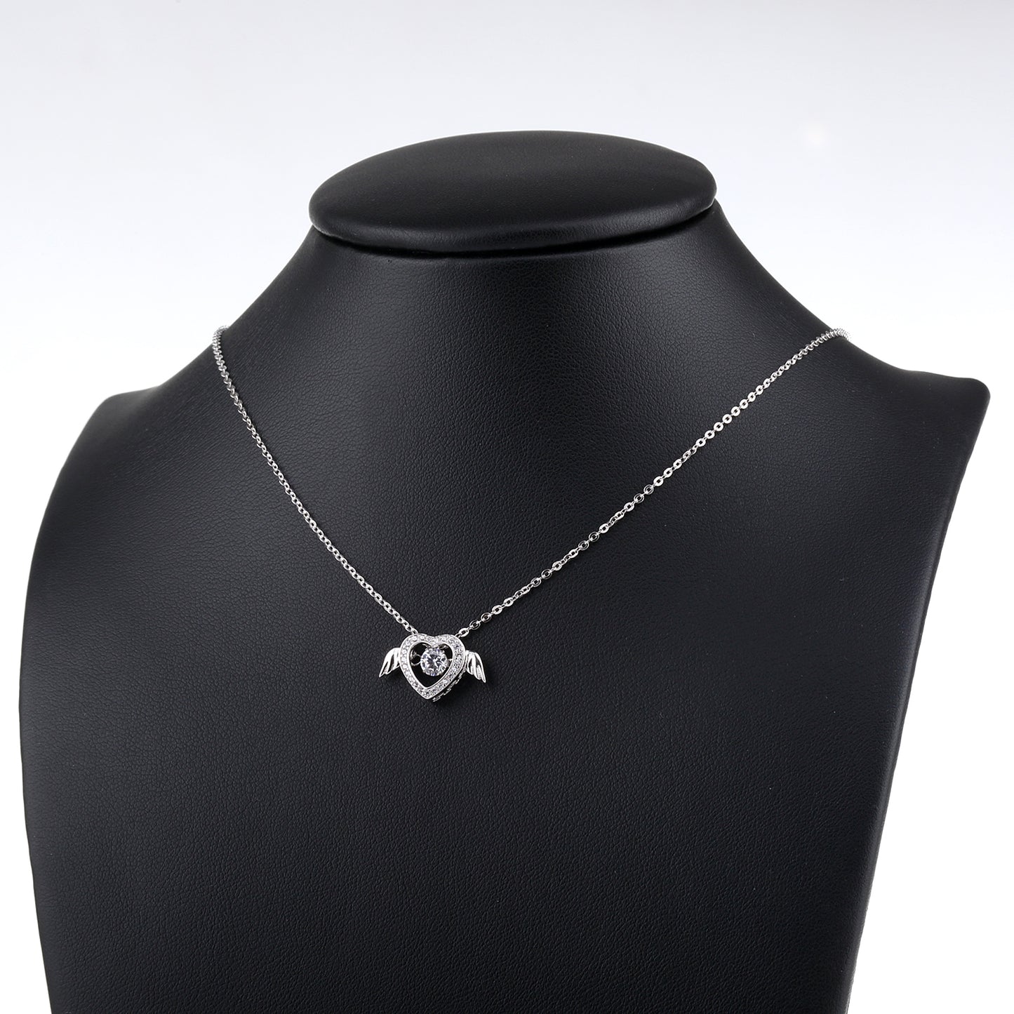 Angel Crystals Heart Necklace