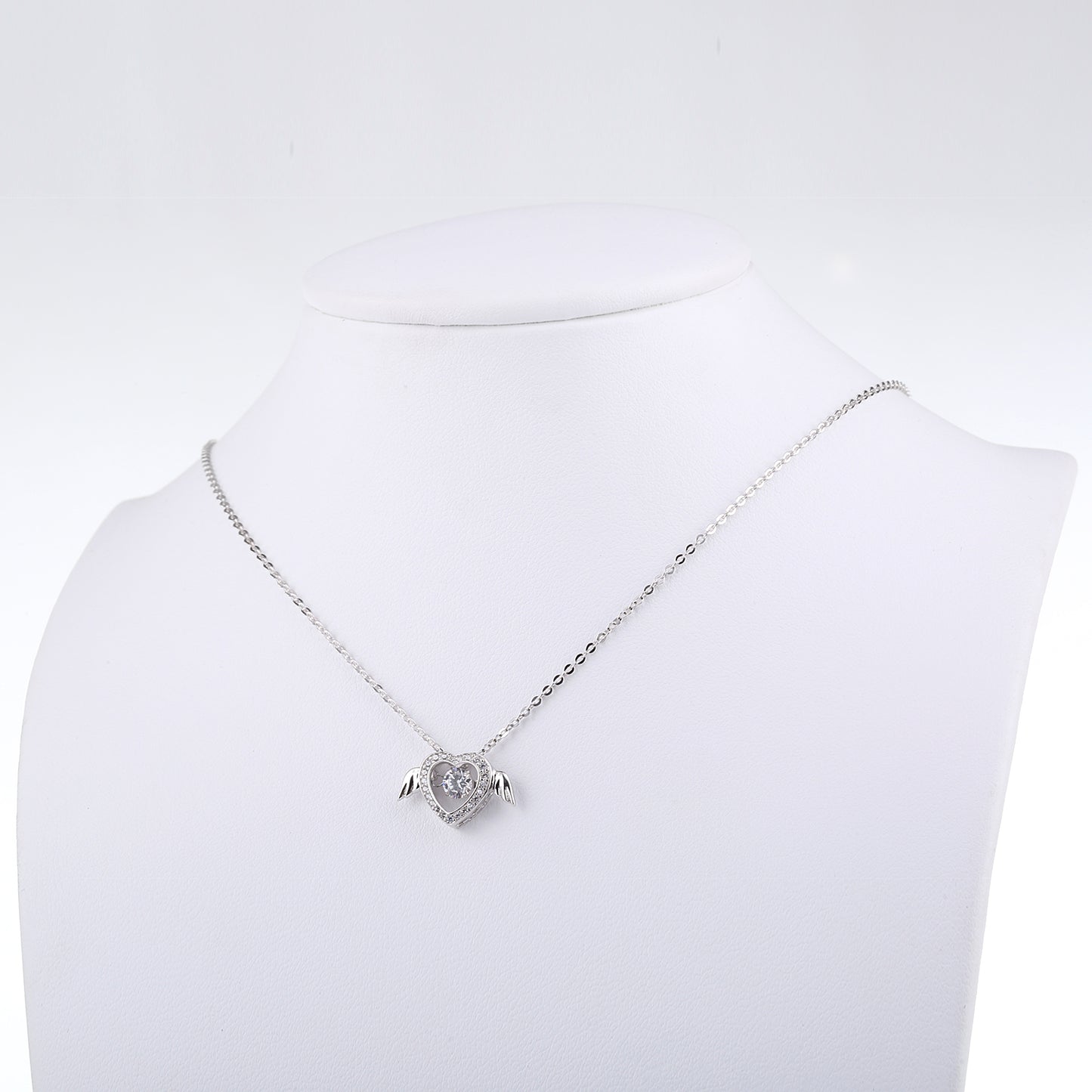 Angel Crystals Heart Necklace