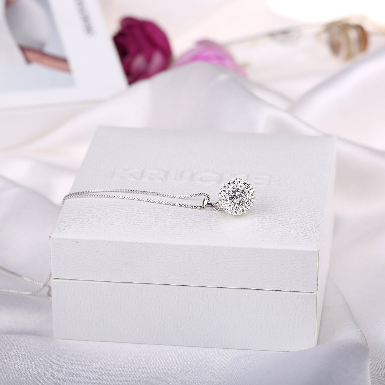 Pavé Crystals Ball Necklace