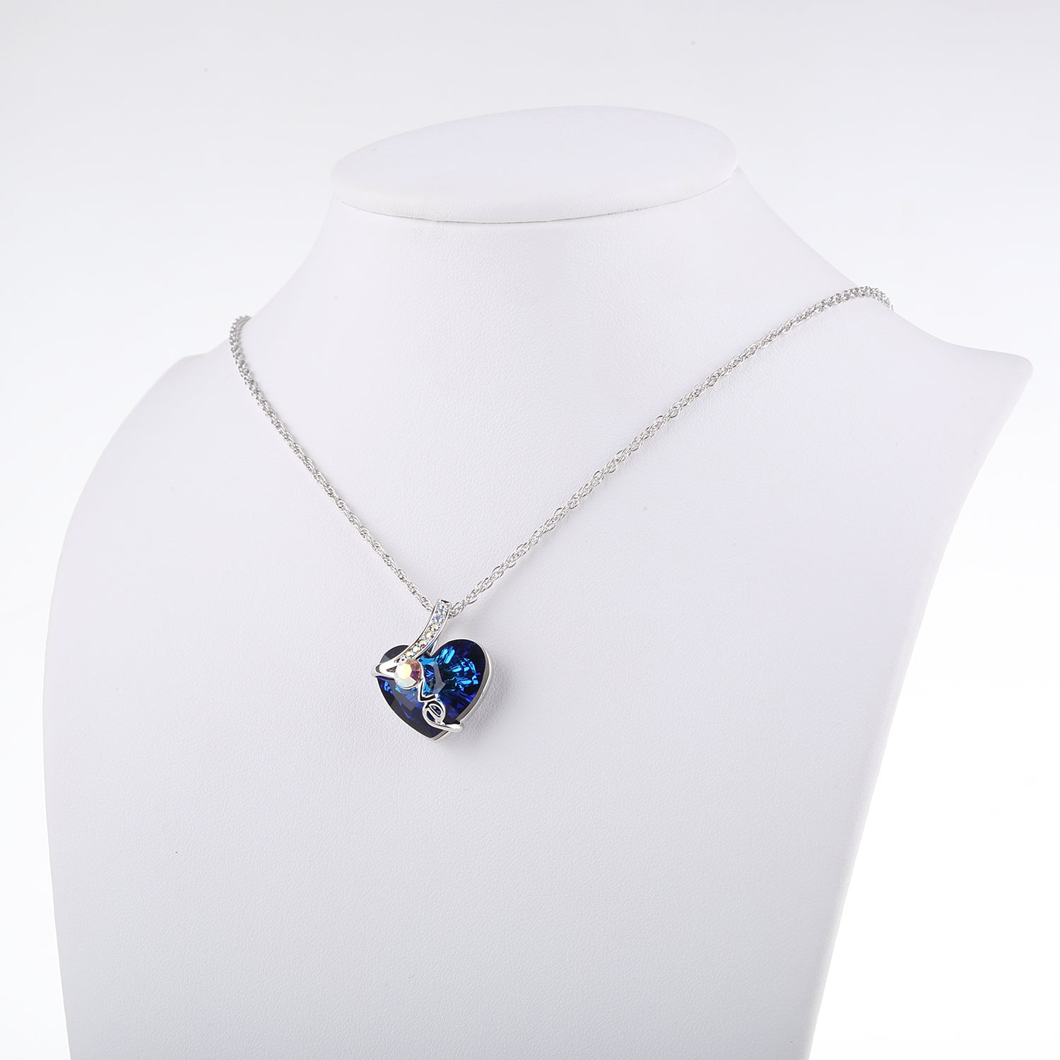 Openwork Love Swarovski Heart Crystal Necklace