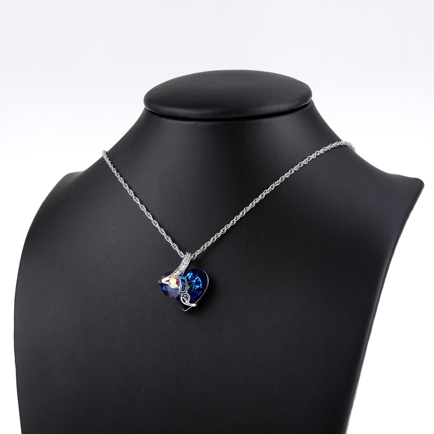 Openwork Love Swarovski Heart Crystal Necklace