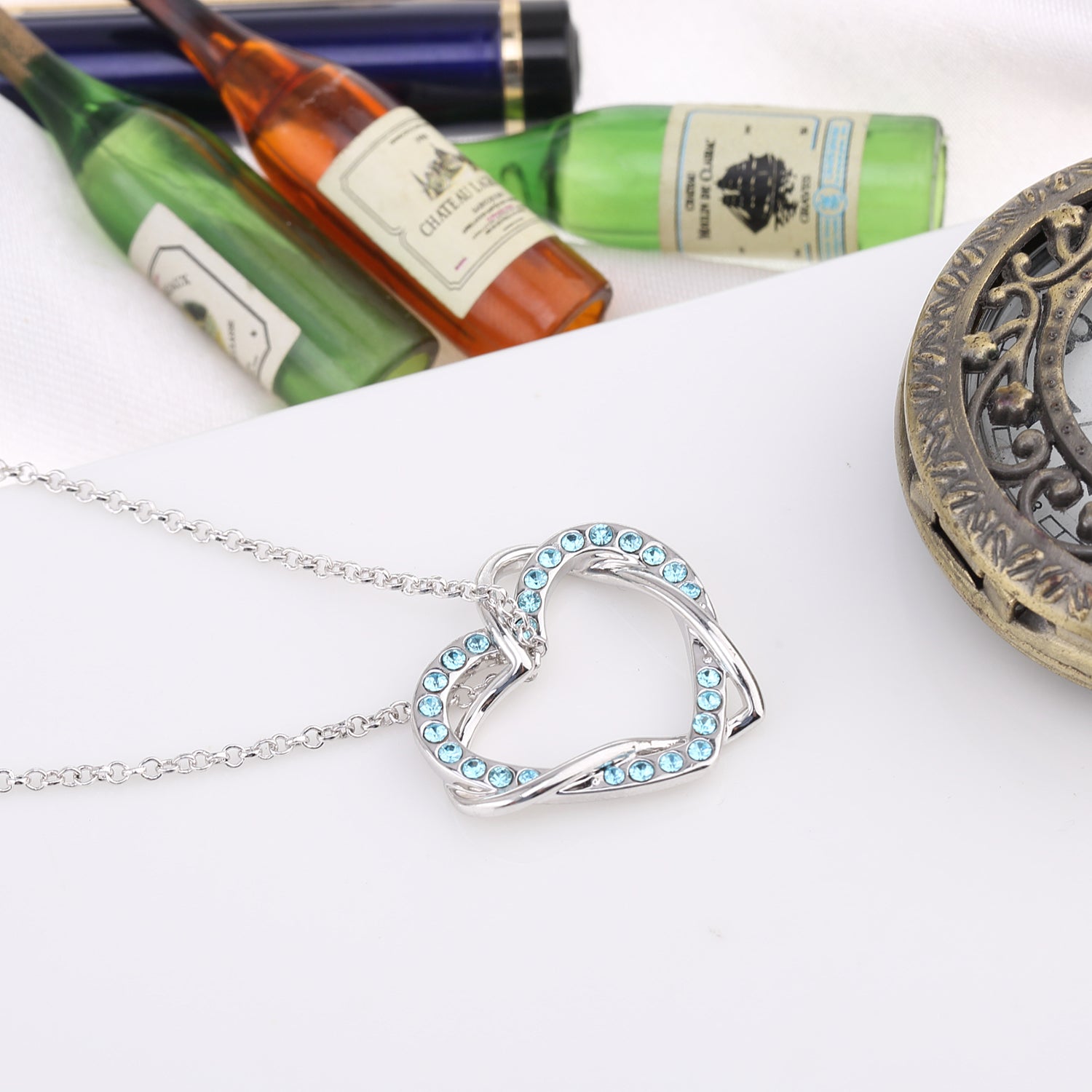 We are joint together Crystals Necklace