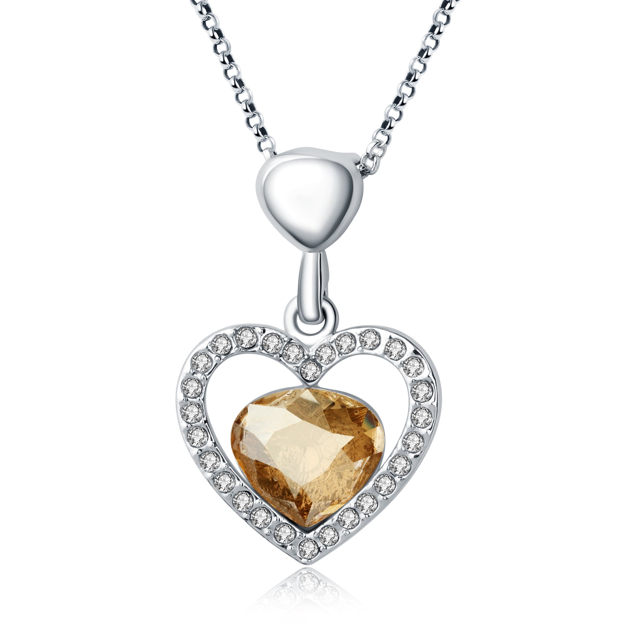 Pavé Crystals Heart with Swarovski centerpiece