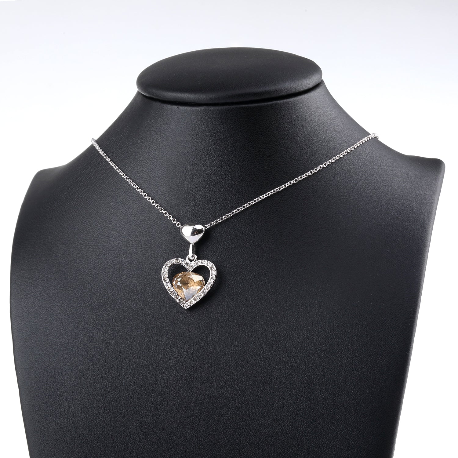 Pavé Crystals Heart with Swarovski centerpiece