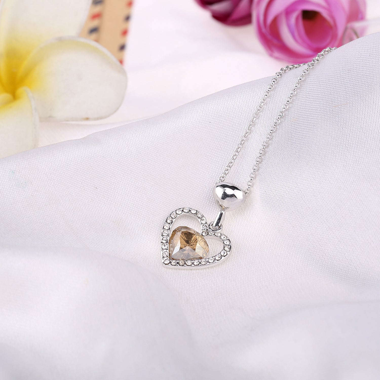 Pavé Crystals Heart with Swarovski centerpiece