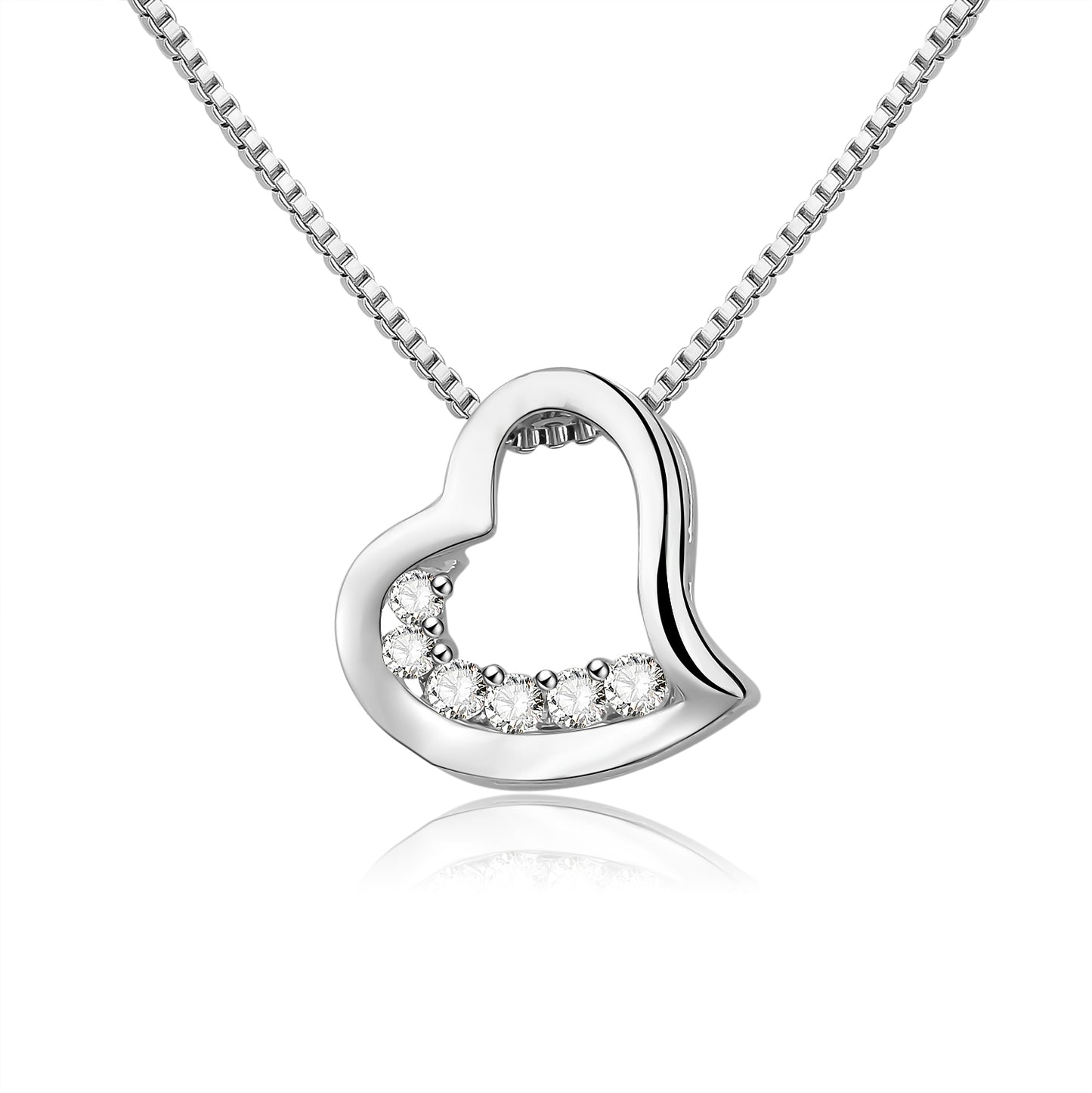 Sparkling Crystals Heart Necklace