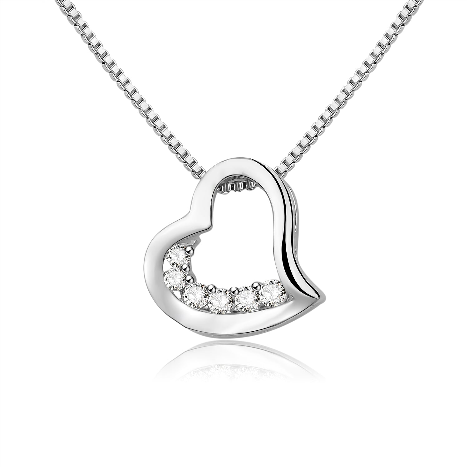 Sparkling Crystals Heart Necklace