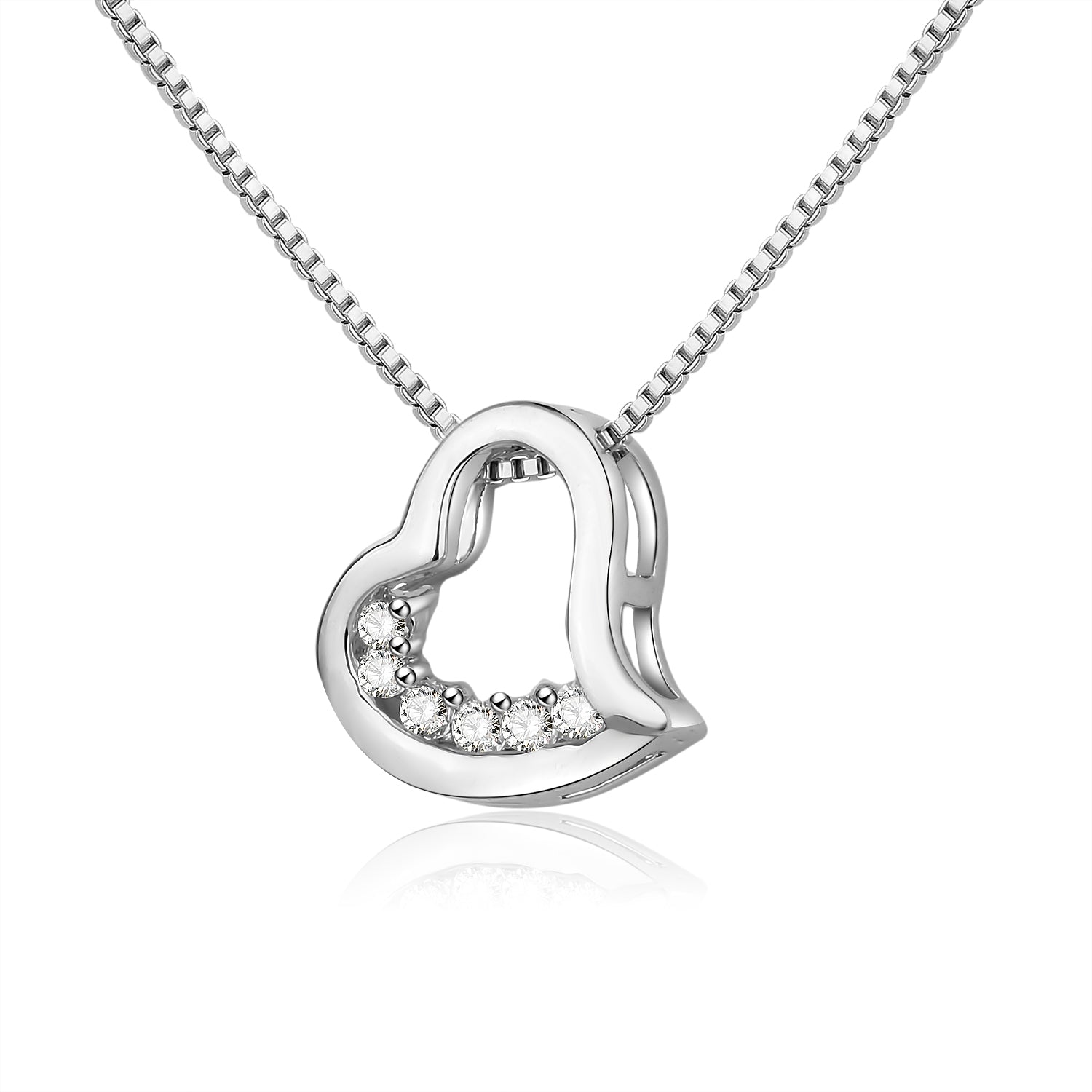 Sparkling Crystals Heart Necklace