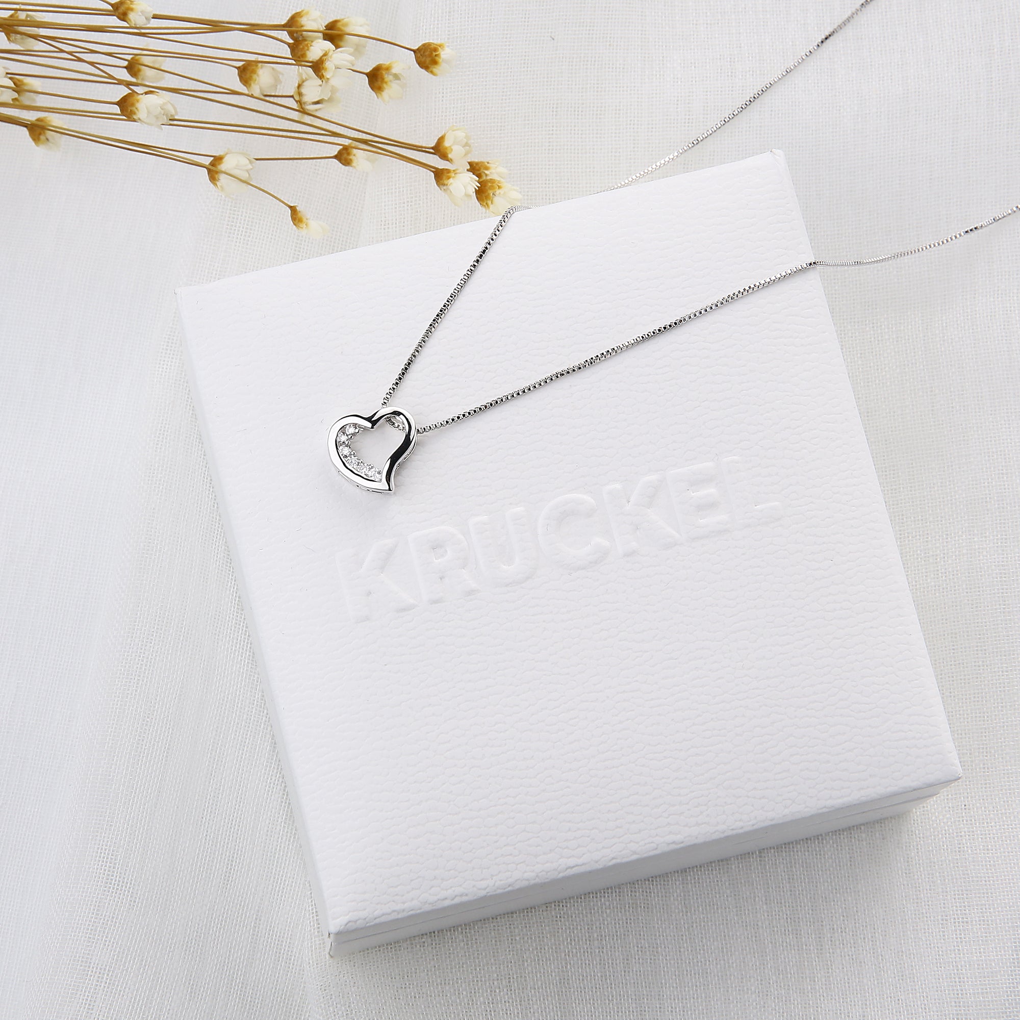 Sparkling Crystals Heart Necklace