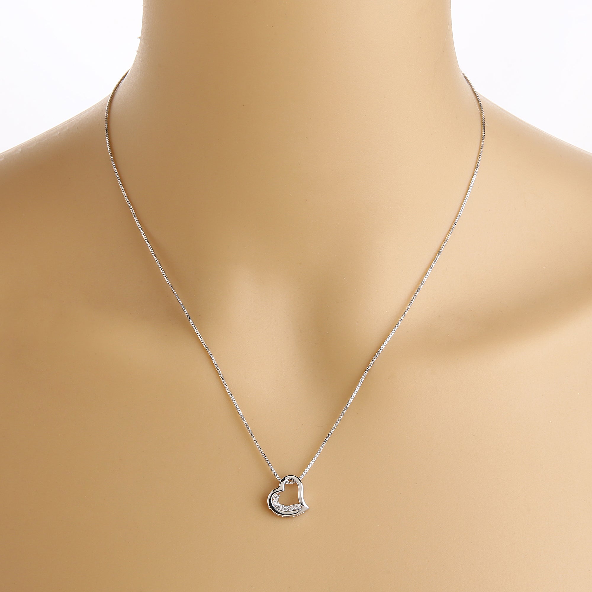 Sparkling Crystals Heart Necklace