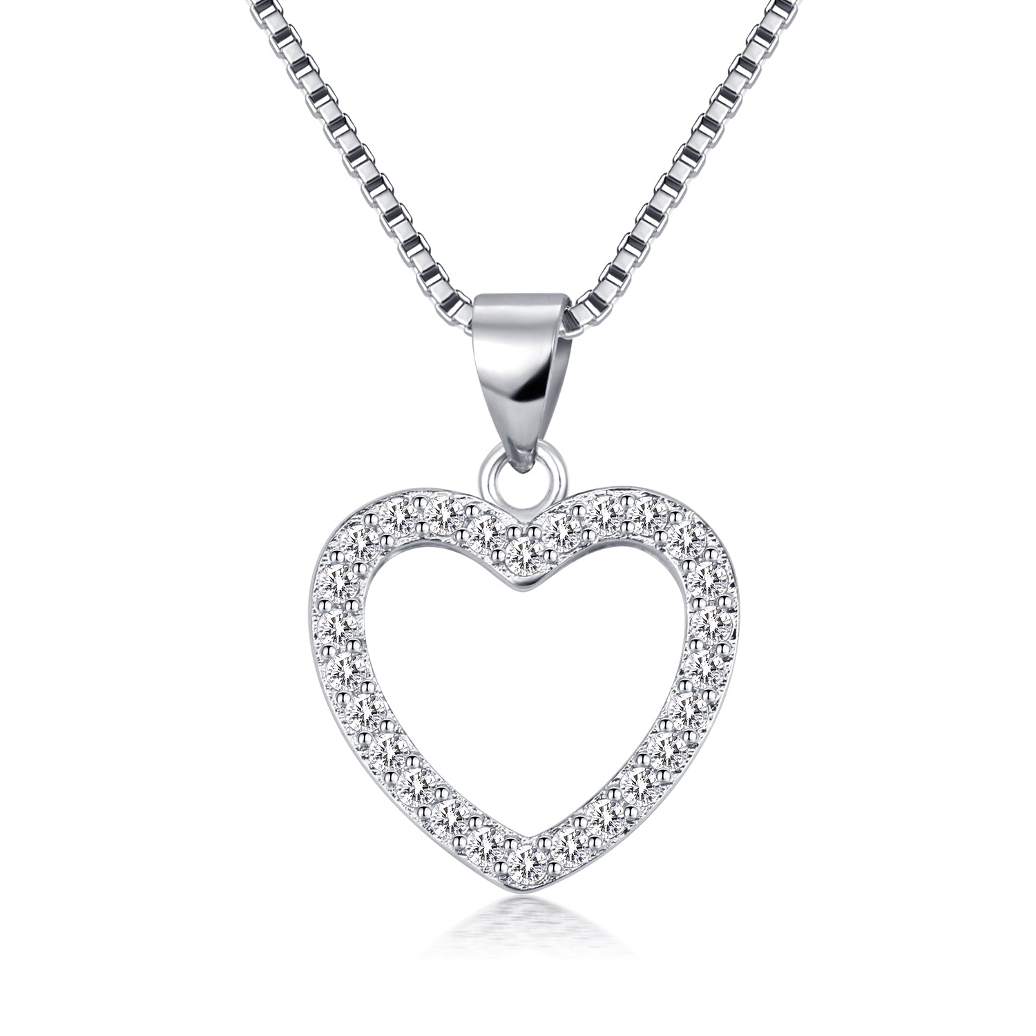 Pavé Crystals Heart Necklace