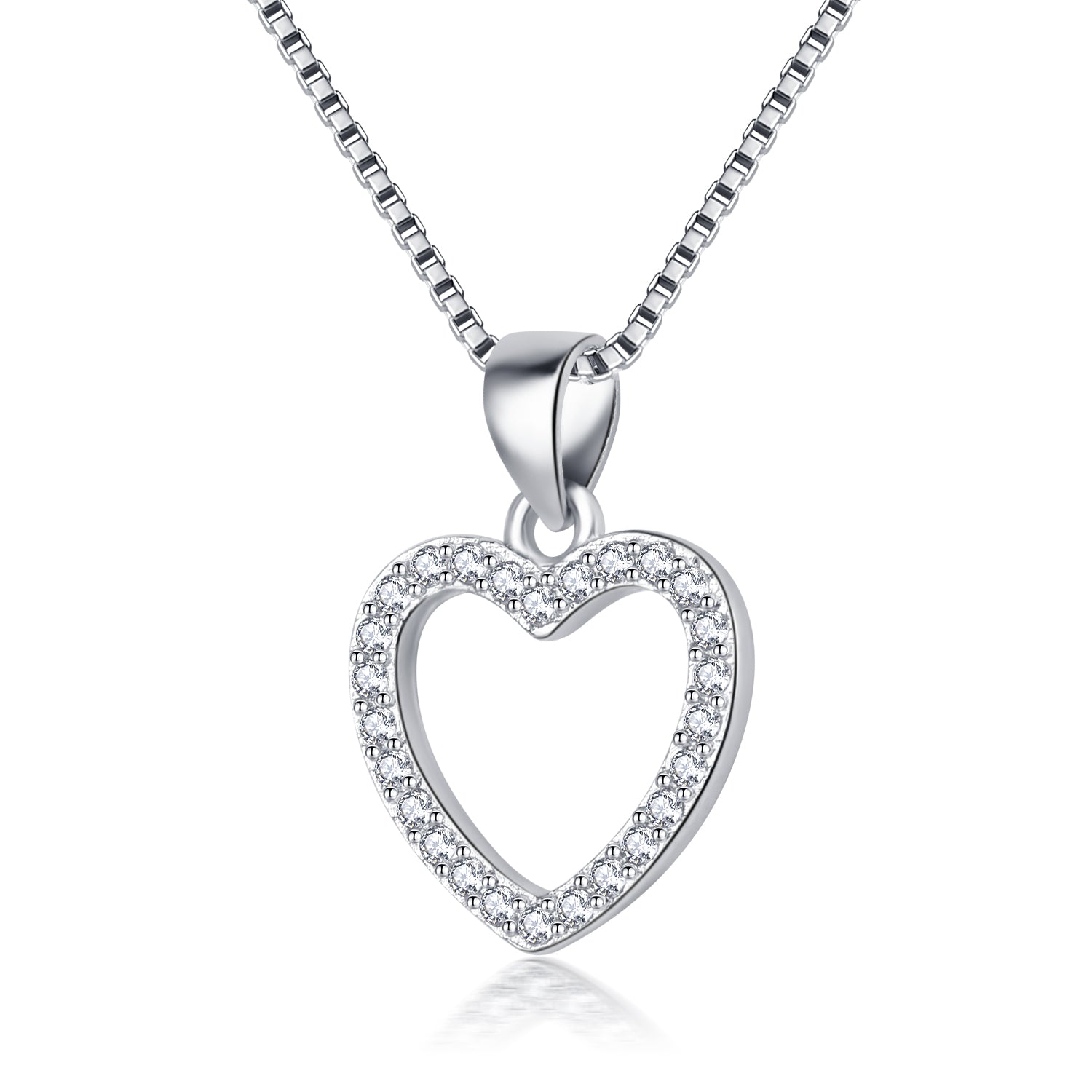 Pavé Crystals Heart Necklace