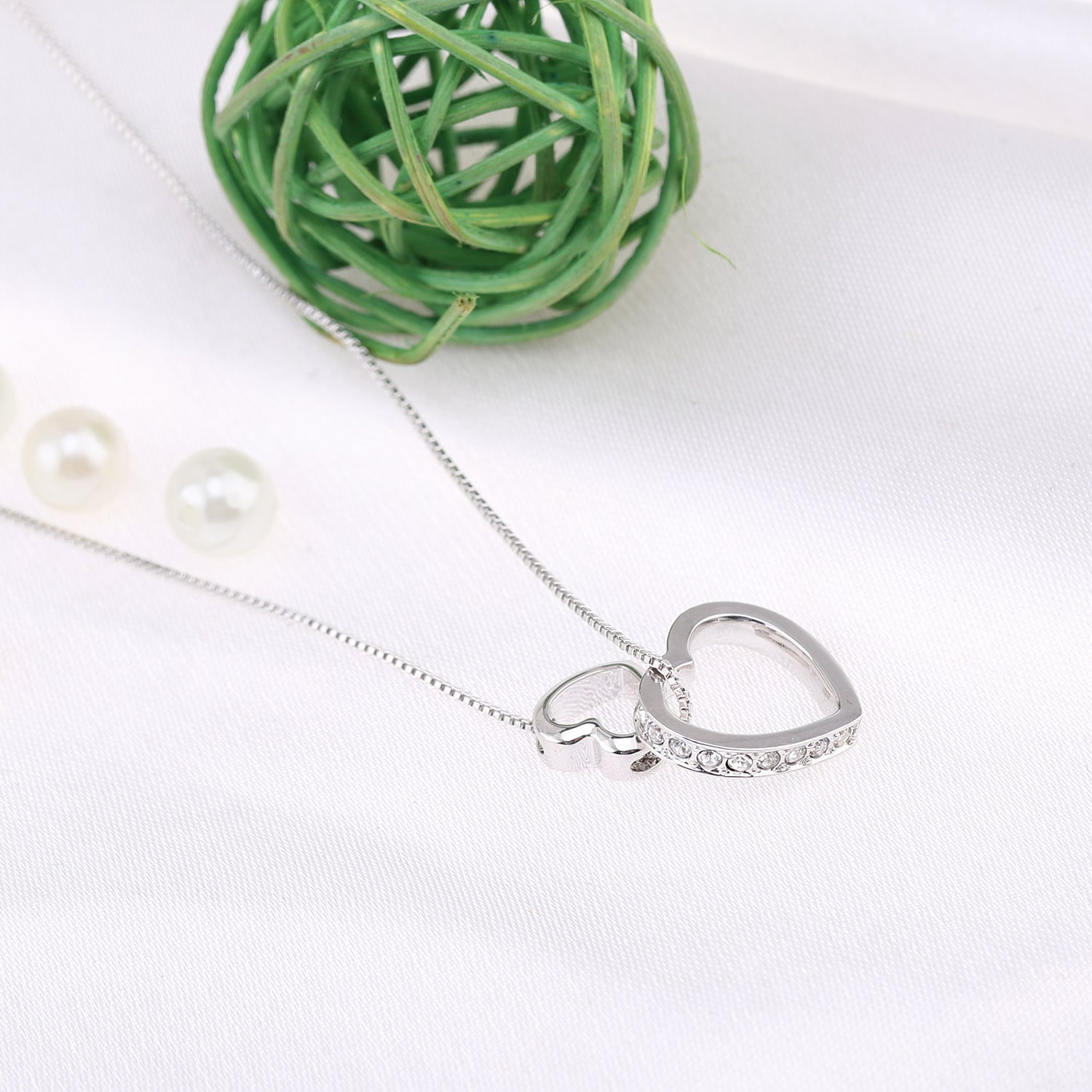 You are always in my heart Crystals Necklace