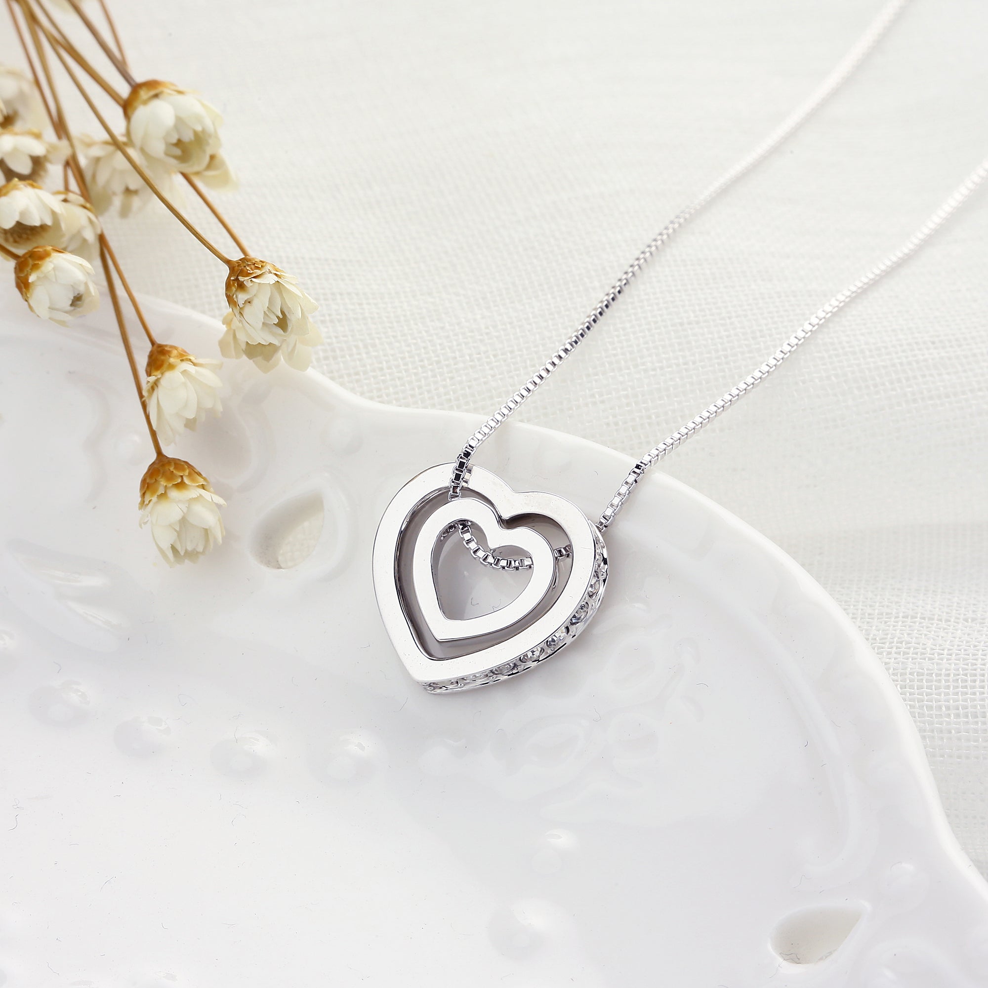 You are always in my heart Crystals Necklace