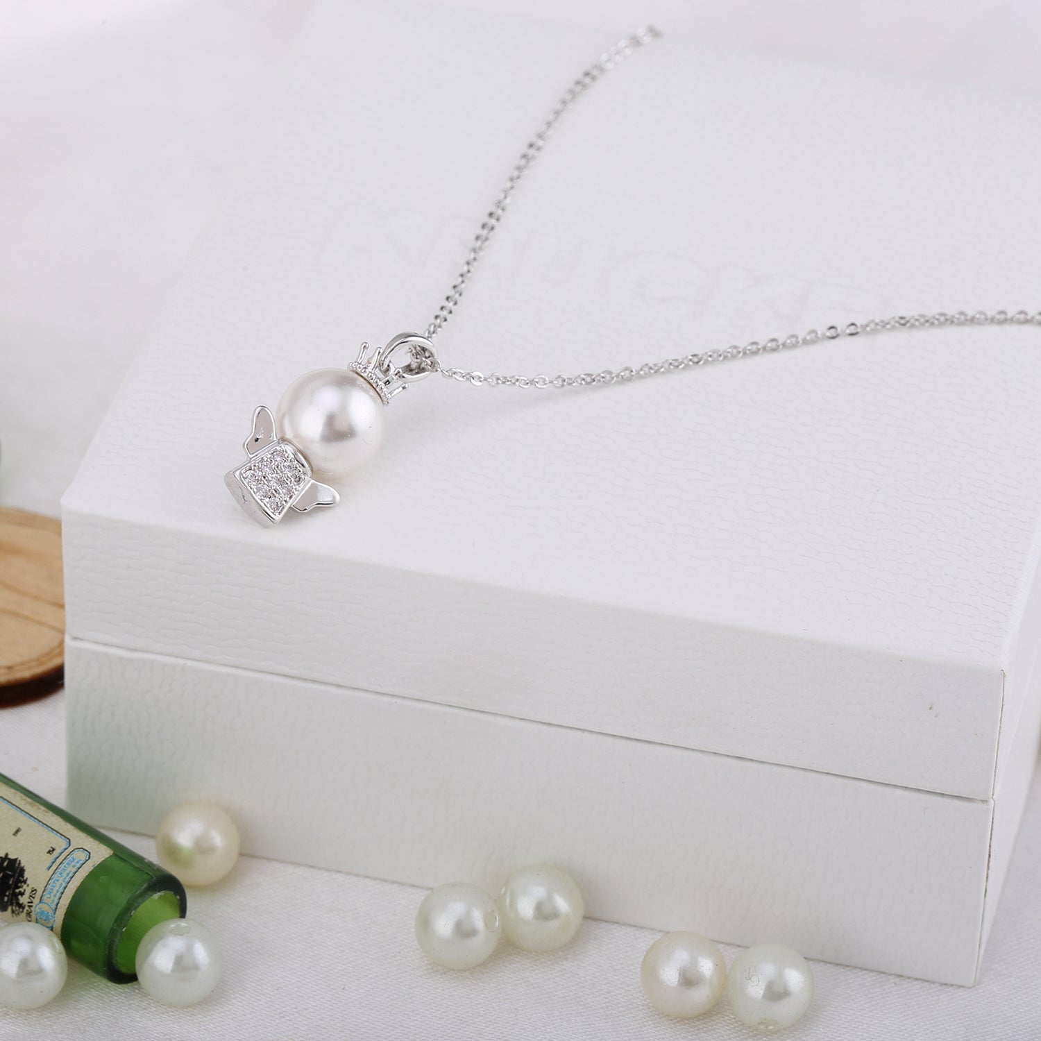 New Born Baby Crystals Necklace