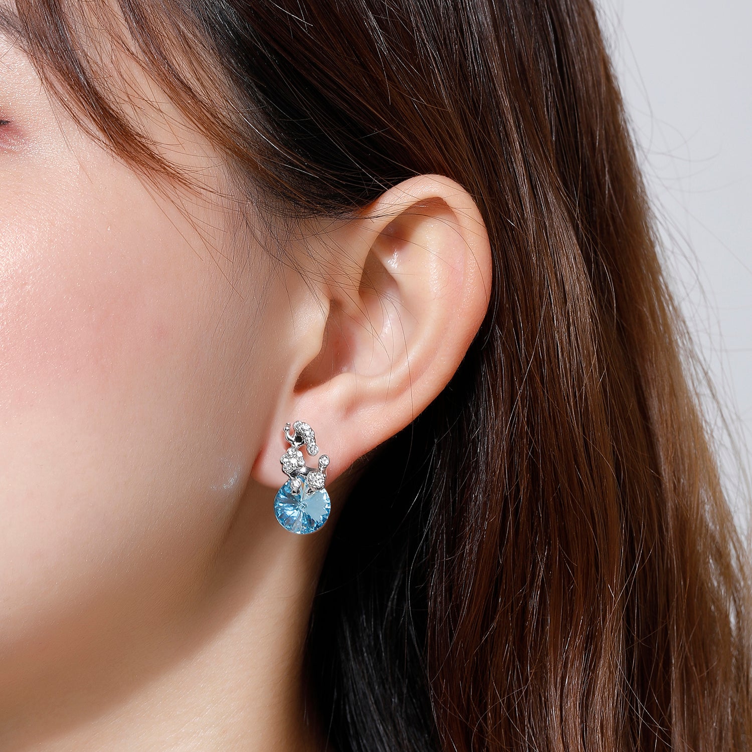 Sparkling Pet my Love Swarovski Crystal S925 Earrings