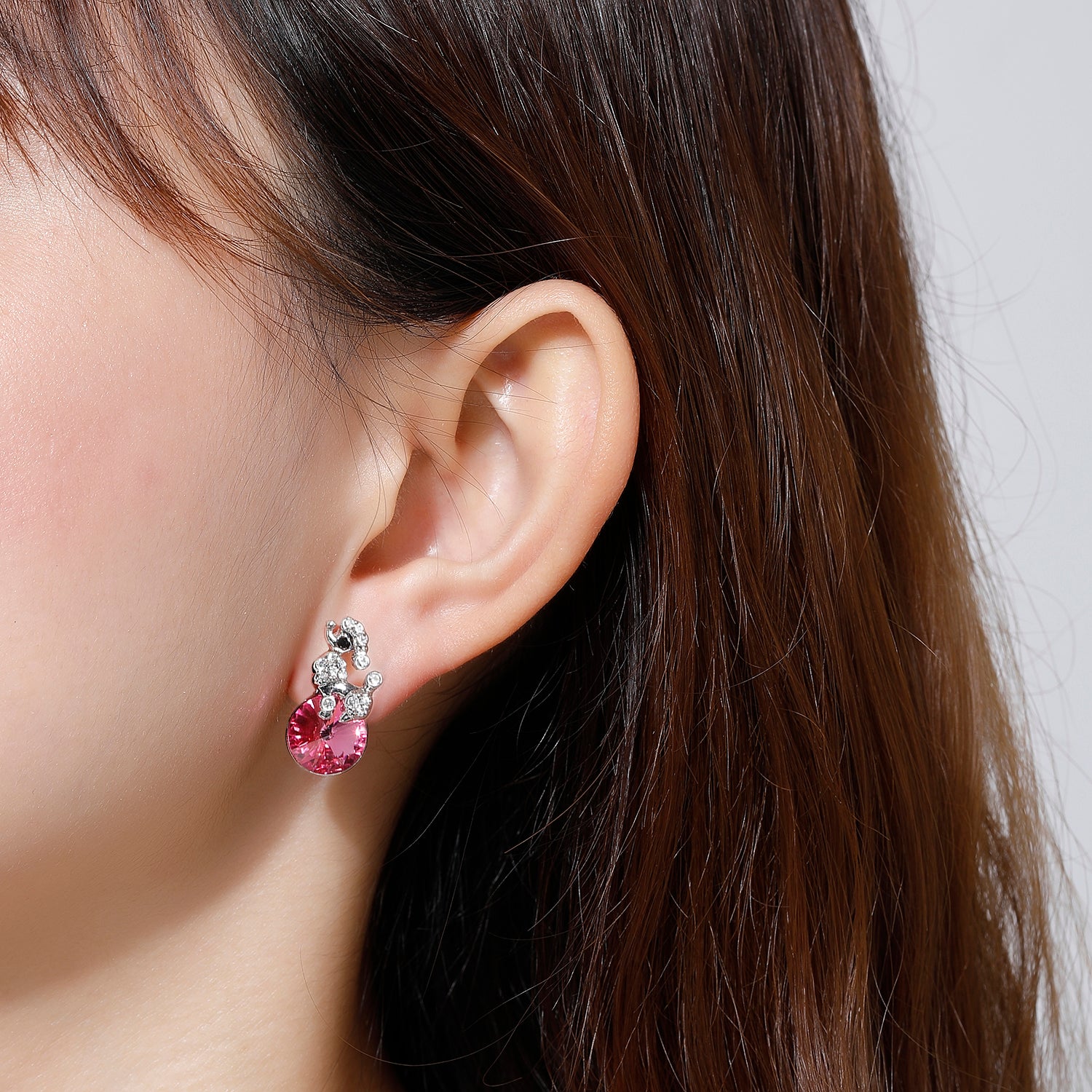 Swarovski Crystal Sparkling Pet my Love S925 Earrings