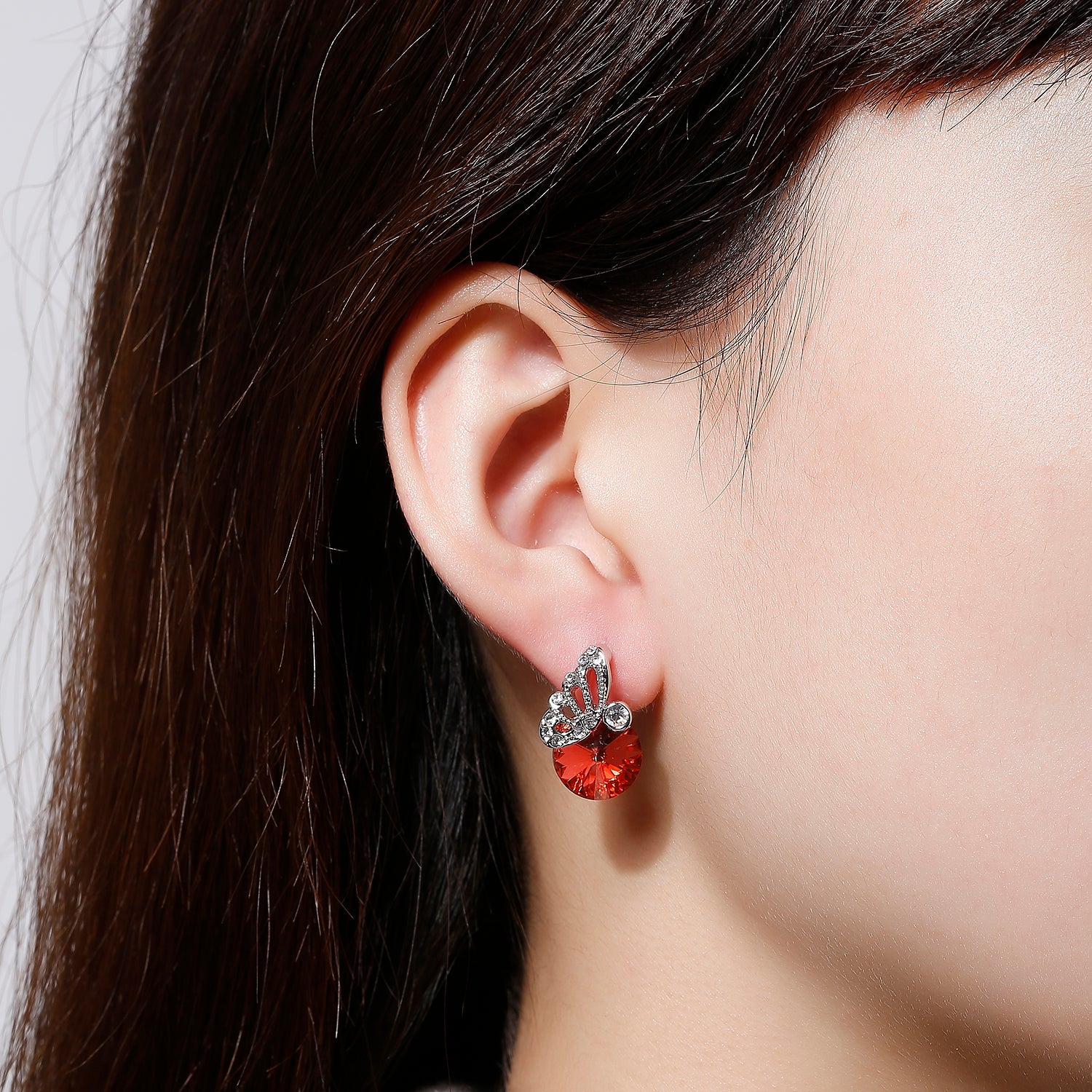 Swarovski Crystal Sparkling Butterfly S925 Earrings