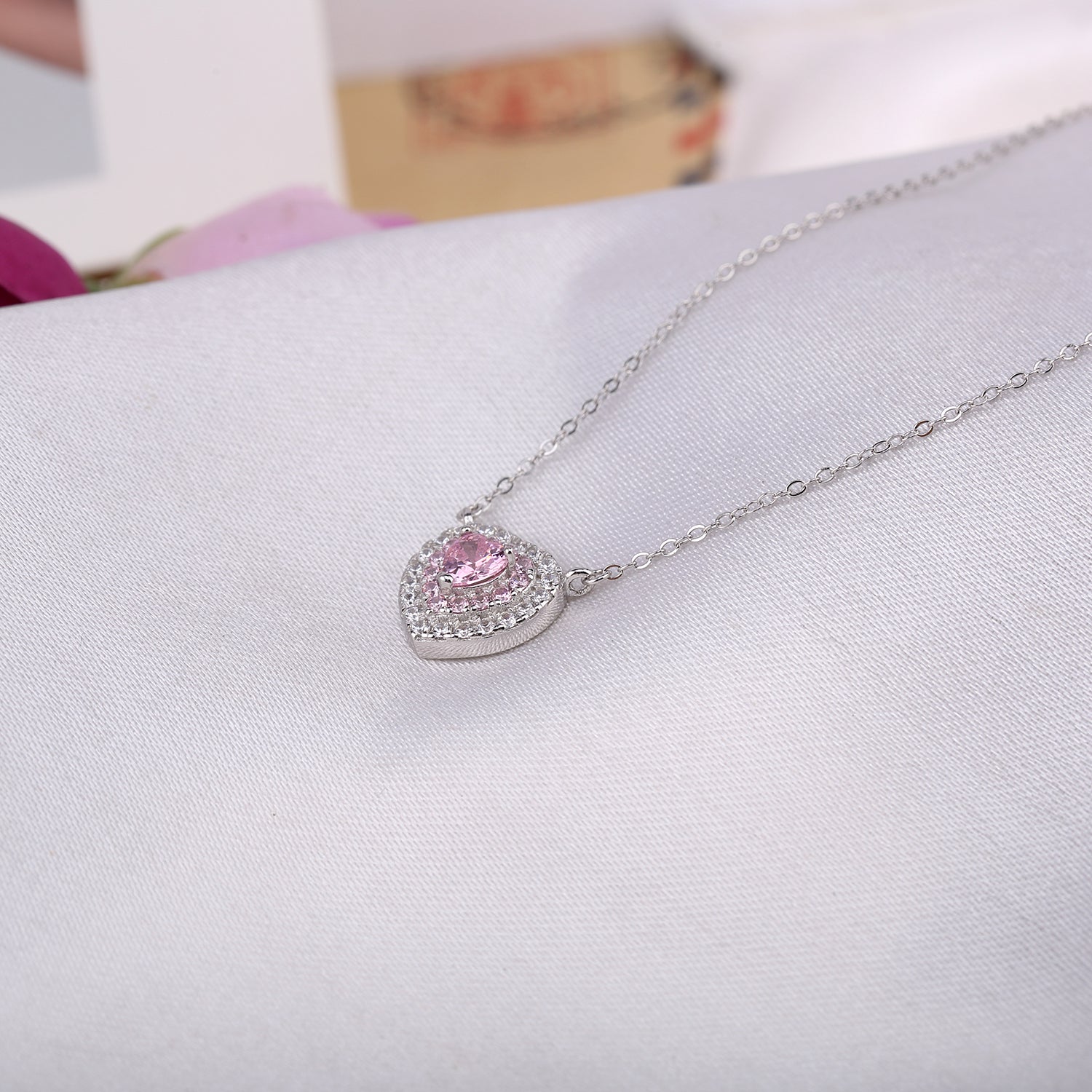 Kruckel; 5041074 Sparkling heart Necklace with Swarovski® Element crystal;