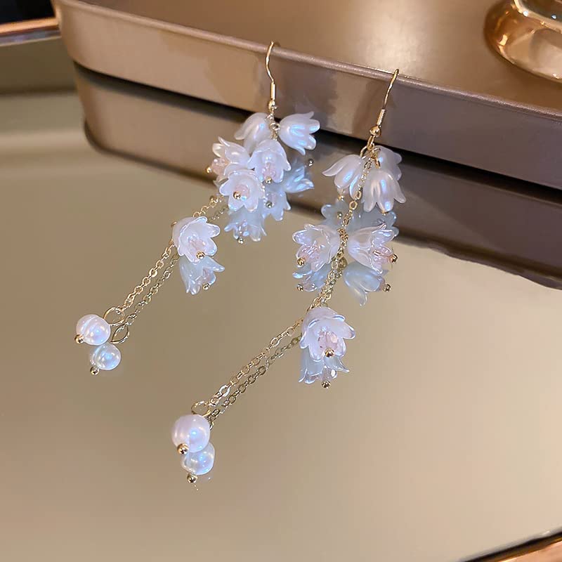 Kruckel Earrings for Women Trendy | Flower Dangle, Color your Christmas and Wear yours as a reminder of all the loved ones in your life, Great Gift for Woman to Make Her Feel the Love