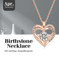 KRUCKEL April Birthstone Crystal Necklace – Elegant Lightweight Pendant for Women