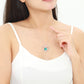 Kruckel December Birthstone Crystal Necklace for Women, Infinity Love Double Heart Pendant paved with Crystals and engraved with "I love you for always and forever", Birthday Jewelry Gift for Her Mom Wife