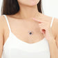 Kruckel February Birthstone Necklace – Purple Crystal Pendant, Lightweight & Elegant Jewelry Gift