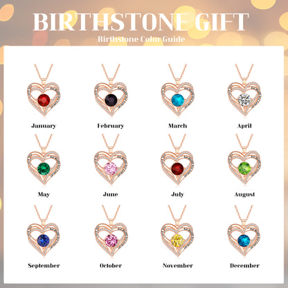 Kruckel February Birthstone Necklace – Purple Crystal Pendant, Lightweight & Elegant Jewelry Gift